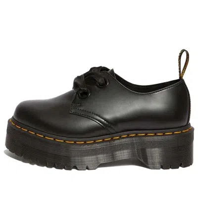 Dr. Martens Audrick Nappa Leather Platform Shoes In Black