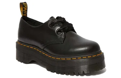 Dr. Martens Audrick Nappa Leather Platform Shoes In Black