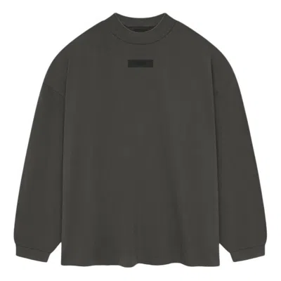 Essentials Fear Of God  Ss24 Long-sleeve Tee 'ink' In Black