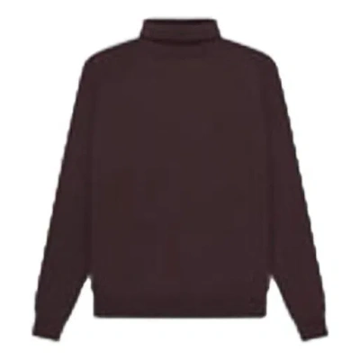 Essentials Fear Of God  Ss23 Knit Turtleneck Sweater 'plum' In Brown
