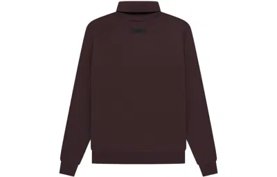 Essentials Fear Of God  Ss23 Knit Turtleneck Sweater 'plum' In Brown