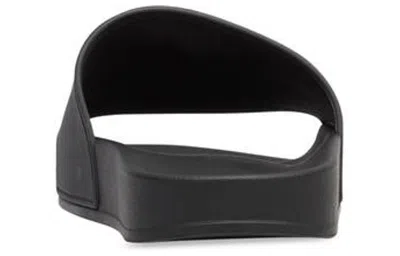 Balenciaga Pool Low Sandals With Logo In Black