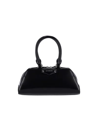 Givenchy Women Antigona East West Small Leather Shoulder Bag In Black