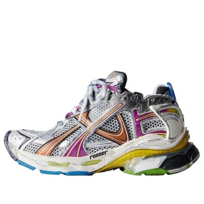 Balenciaga Men White Gradient Runner Sneakers In Neutral