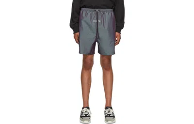 Essentials Fear Of God  Ss20 Nylon Running Shorts Iridescent In Gray