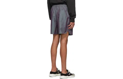 Essentials Fear Of God  Ss20 Nylon Running Shorts Iridescent In Gray