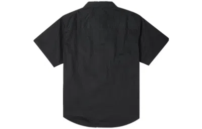 Converse Solid Woven Carpenter Button Down 'black' In Blue