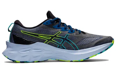 Asics Novablast 2 Le 'black Hazard Green' In Blue