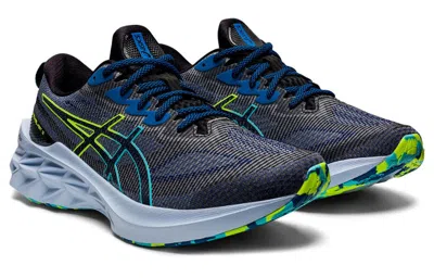 Asics Novablast 2 Le 'black Hazard Green' In Blue