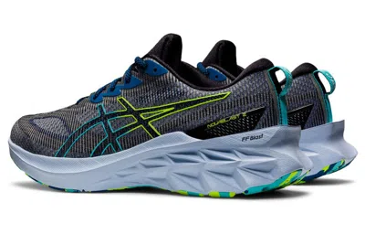 Asics Novablast 2 Le 'black Hazard Green' In Blue