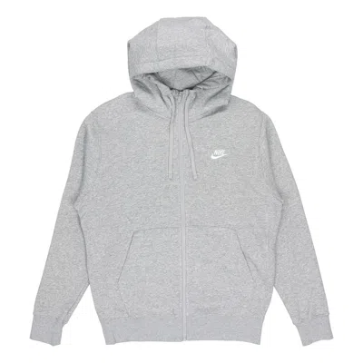 Nike Gray Zip Hoodie In Gray