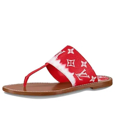 Pre-owned Louis Vuitton (wmns)  Palma Slides 'red Monogram'
