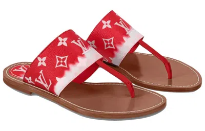Pre-owned Louis Vuitton (wmns)  Palma Slides 'red Monogram'