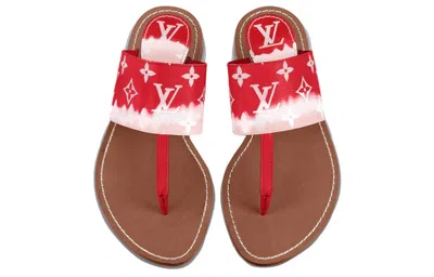 Pre-owned Louis Vuitton (wmns)  Palma Slides 'red Monogram'