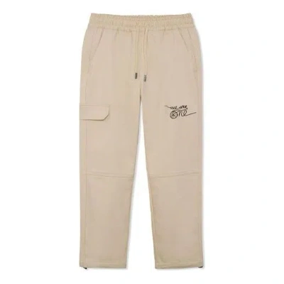 Li-ning Wade X Dft Fleeced Straight Pants 'khaki' In Neutral