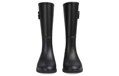 Gucci Double G Leather Boots In Black