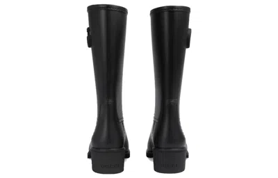 Gucci Double G Leather Boots In Black
