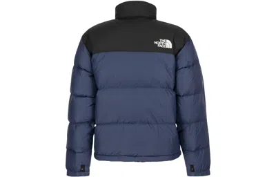 The North Face Padded High-collar Down Jacket With Detachable Hood In Blue