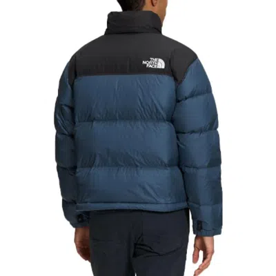 The North Face Padded High-collar Down Jacket With Detachable Hood In Blue