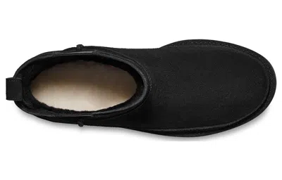 Ugg Chelsea Platform Mini "black Suede" Boots In Black