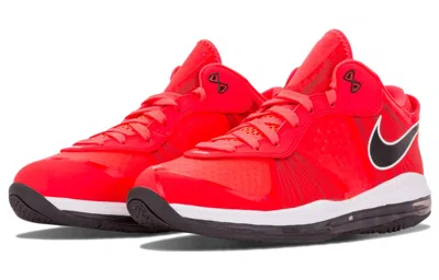 Nike Lebron 8 V/2 Low "solar Red" Sneakers In Red