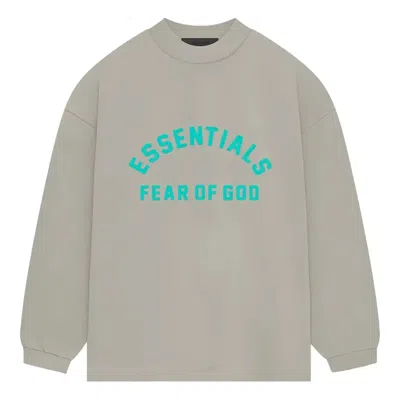 Essentials Fear Of God  Heavy Jersey Long-sleeve T-shirt 'seal' In Gray