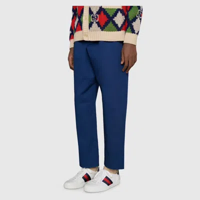 Gucci Ace Leather 'white Blue'