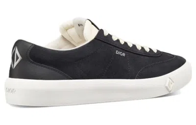Dior B101 Sneakers 'deep Blue Nubuck Calfskin' In Black
