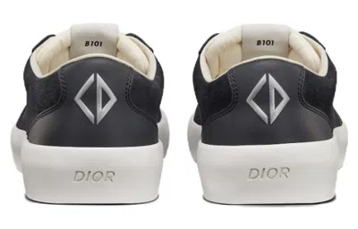 Dior B101 Sneakers 'deep Blue Nubuck Calfskin' In Black