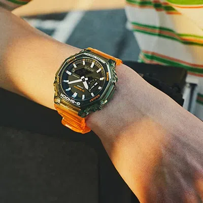 Casio G-shock Analog-digital 'red' In Orange