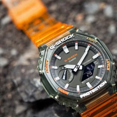 Casio G-shock Analog-digital 'red' In Orange