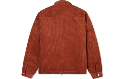 Converse Retro Solid Color Corduroy Jacket Red Brown