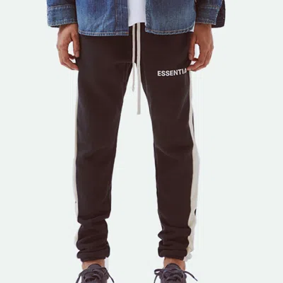 Essentials Fear Of God  Ss20 Side Stripe Sweatpants Black