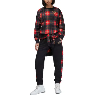 Air Jordan (wmns)  Brooklyn Fleece Crew 'red' In Pattern
