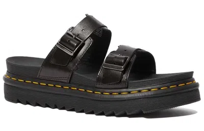 Dr. Martens Myles Brando Leather Sandals Black In Black