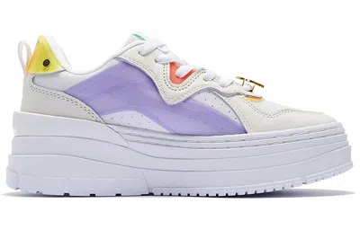 Li-ning (wmns)  X Weiwu Classic Platform Shoes 'white Purple' In Multi