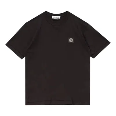 Stone Island Sage Green Cotton Jersey T-shirts In Black