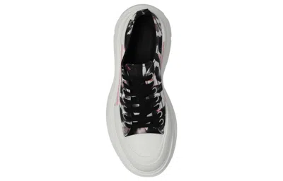 Alexander Mcqueen Tread Slick Watercolour Graffiti Lace Up In Black