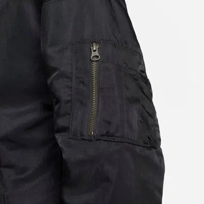 Nike Reversible Varsity Bomber Jacket In Black In Black