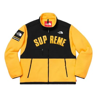 Supreme Ss19 X The North Face Arc Logo Denali Fleece Jacket Yellow