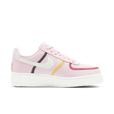 Nike Air Force 1 '07 Suede-trimmed Canvas Sneakers In Pink
