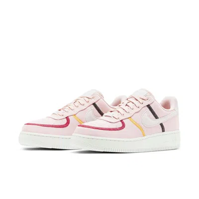 Nike Air Force 1 '07 Suede-trimmed Canvas Sneakers In Pink