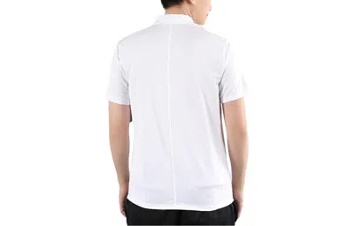 Nike Dri-fit Victory Logo Quick Dry Breathable Sports Short Sleeve Polo Shirt White In White