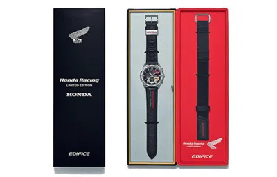 Casio Edifice Multi-color Mens Colorblock Analog In Black