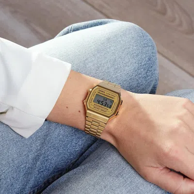 Casio Standard Digital Cube Watch 'silver Gold'