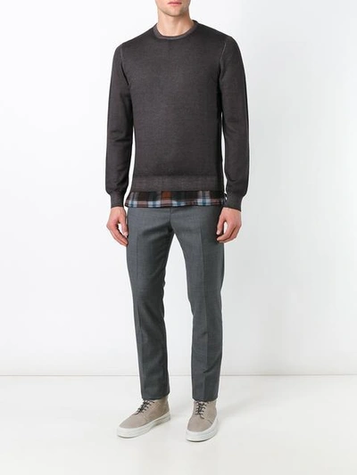 La Fileria For D'aniello Fine Knit Jumper In Brown