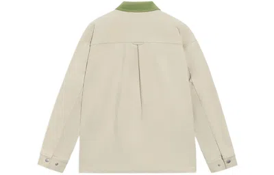 Li-ning Badfive Pattern Loose Jacket 'beige Green' In Neutral