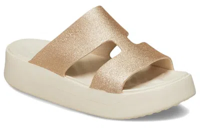 Crocs Getaway Platform Glitter H-strap In Brown