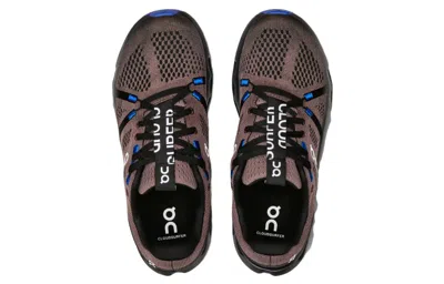 On Women's Cloudsurfer Running Shoes ( B Width ) In Black/cobalt In Brown