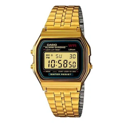 Casio Standard Vintage Retro En Waterproof Mens Gold Digital In Yellow